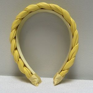 Anthropologie braided headband - light yellow, worn once